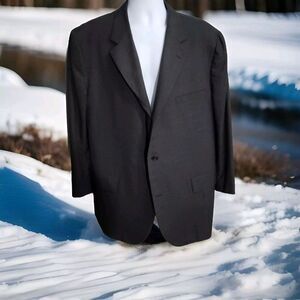 Brooks Brothers Men's Gray/Black 44 Blazer Single Vent Notch Collar‎ VTG 1027